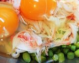 にんにくの芽とカニカマの卵焼き作り方3写真
