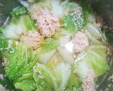 からだぽかぽか♥白菜の辛子明太子スープ作り方4写真