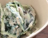水菜と塩昆布の白和え作り方4写真