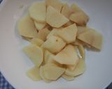 椎茸とじゃが芋のニンニク炒め♪作り方1写真