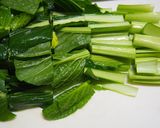 小松菜と油あげの煮物♪生姜を入れて♪作り方1写真