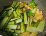 小松菜と油あげの煮物♪生姜を入れて♪作り方3写真
