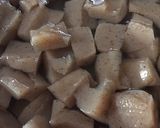こんにゃくとれんこんの味噌炒め煮作り方1写真