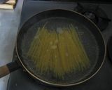小松菜と明太子（たらこ）のパスタ作り方1写真
