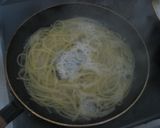 小松菜と明太子（たらこ）のパスタ作り方2写真
