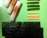お弁当に♡竹輪deプチ海苔巻き作り方1写真