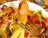 大人気！子供も喜ぶ！宇宙人パスタ☆作り方4写真