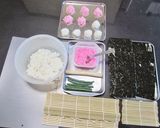 ひな祭りやお祝いに✿桃の飾り巻き寿司✿作り方1写真