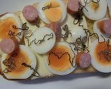 青海苔香❀茹で卵×ウィンナーの和トースト作り方4写真