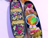 炊き込みご飯に桜 のりあーと 春デコ弁当作り方7写真