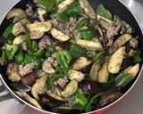 なすとピーマンとひき肉のカレー風味炒め作り方4写真