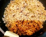 キムチ鍋の残り汁でビビンバ風ご飯☆作り方4写真