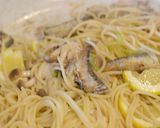 ししゃもとレモンのネギ塩パスタ作り方5写真