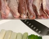 手羽中と長ネギのちょい辛ケチャップ焼き♪作り方1写真