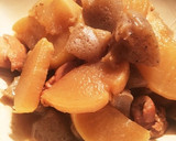 フライパンで田舎こんにゃくと大根の煮物作り方8写真