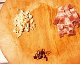QC・菜の花とベーコンのパスタ作り方2写真