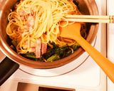 QC・菜の花とベーコンのパスタ作り方7写真