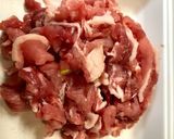 ピリ辛お酒が進むもやしと筍豚肉の炒め作り方1写真