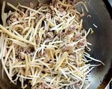 ピリ辛お酒が進むもやしと筍豚肉の炒め作り方8写真