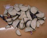 おつまみ　なすとウインナーのカレー炒め作り方1写真