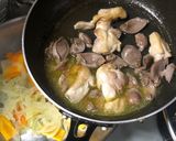 鶏もも肉と砂ズリの炒め物作り方4写真