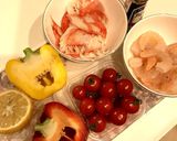 小エビカニカマパプリカのカプリ風サラダ作り方1写真