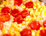 ミニトマトとコーンの炊き込みご飯作り方3写真