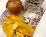 大きなクルトンのかぼちゃスープお子様へ作り方1写真