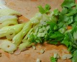 鶏むね肉と玉ねぎ セロリのケチャ煮込み❀作り方1写真