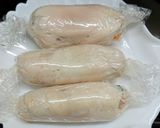 レンジで♪鶏むねチャーシュー野菜ロール作り方5写真