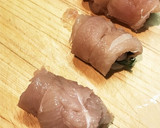 簡単！朝食、お弁当◎ささみの梅しそ巻き作り方4写真