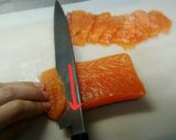 身近な調味料で♪和風サーモンカルパッチョ作り方1写真