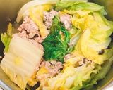 豚ひき肉で手作りソーセージ風と白菜煮作り方5写真