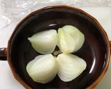 焼き鳥缶(塩味)でオニオングラタンスープ作り方3写真