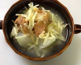 焼き鳥缶(塩味)でオニオングラタンスープ作り方6写真
