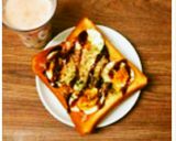茹で卵のお好み焼トースト作り方11写真