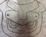 ムシ忍☆カブトニンのキャラ弁☆作り方1写真