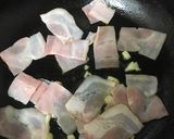 セロリとベーコンのガーリックソテー作り方3写真