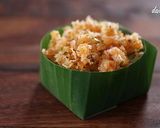 タイの菓子: 黄色のカオニャオとエビ作り方27写真