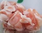 離乳食後期～☆さつまいもと豚肉のうま煮作り方1写真