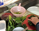 簡単！時短『豆味噌タレ』のほうれん草炒め作り方1写真