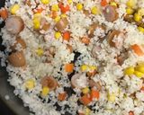 残り物カレーのウィンナーピラフ作り方5写真
