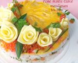 入学入園祝い✿スライスチーズで寿司ケーキ作り方12写真