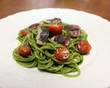 薬膳・鯵とホウレン草のグリーンパスタ作り方18写真