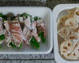 アスパラ豚バラ巻き＆レンコン作り方2写真