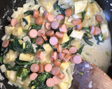 サツマイモとほうれん草のグラタン作り方6写真