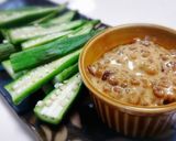 簡単【オクラのもろみ味噌マヨディップ】作り方2写真