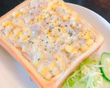 朝食 簡単ツナコーン トースト作り方4写真