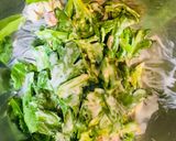 塩酒粕YGで＊春菊とアーモンドのサラダ作り方3写真