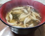 干し平茸のダシが旨い味噌汁・ブナシメジ作り方6写真